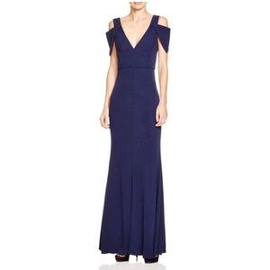 ABS by Allen Schwartz Cold Shoulder Gown
